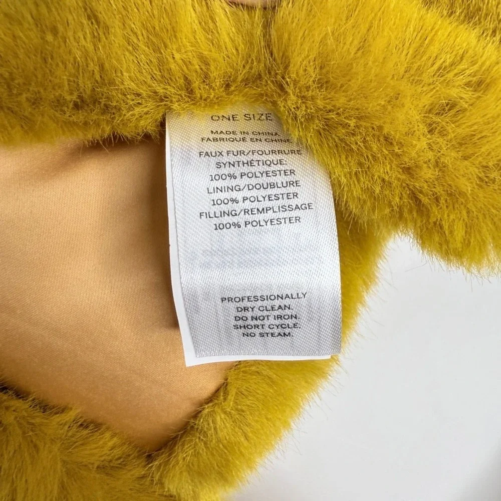NWT Halogen‎ Atlantic-Pacific Faux Fur Stole Collar Wrap Olive Palm
